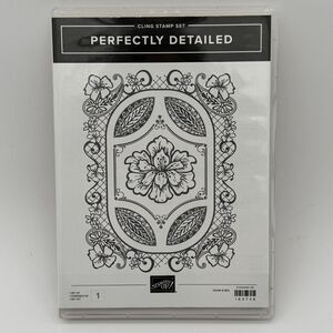 Stampin Up Perfectly Detailed‎ Cling Stamp Set 160748 Flowers Rubber Stamp New.